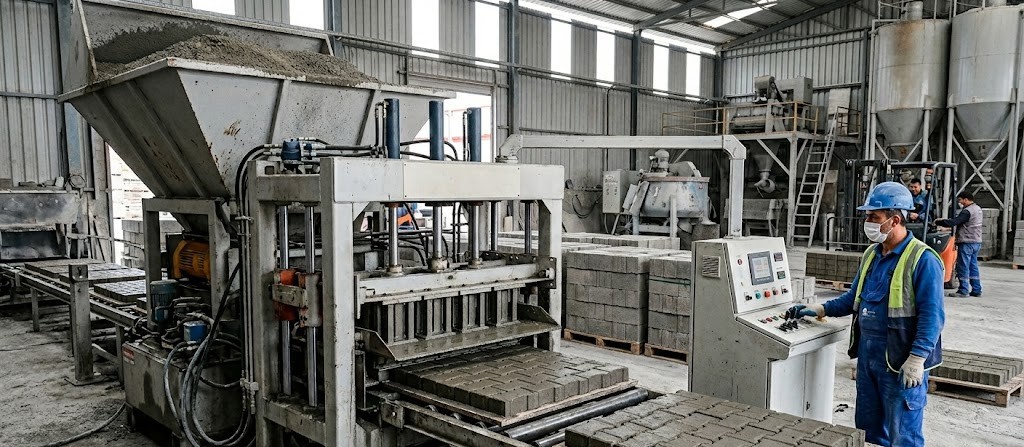 Concrete Paving Stone Block Making Machine