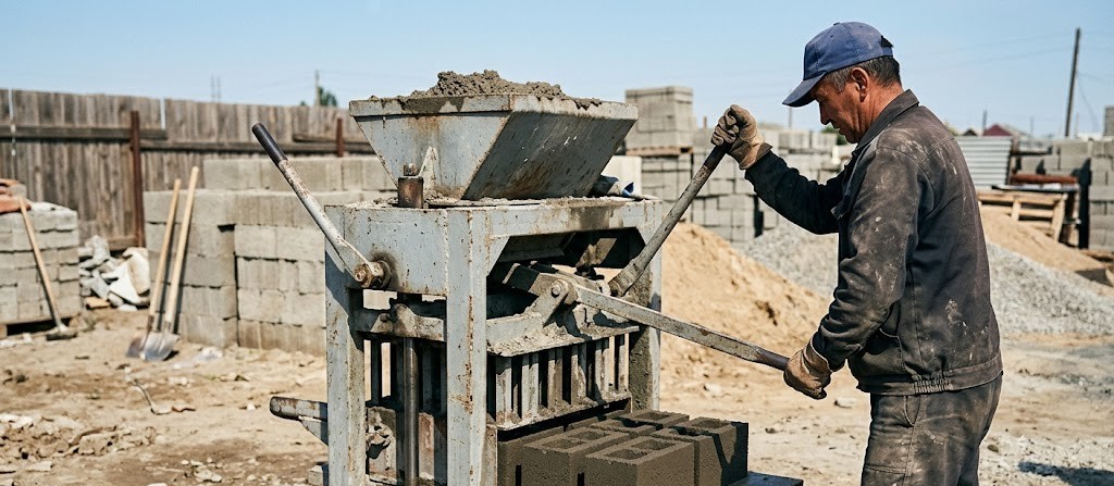 Manual Concrete Block Machine